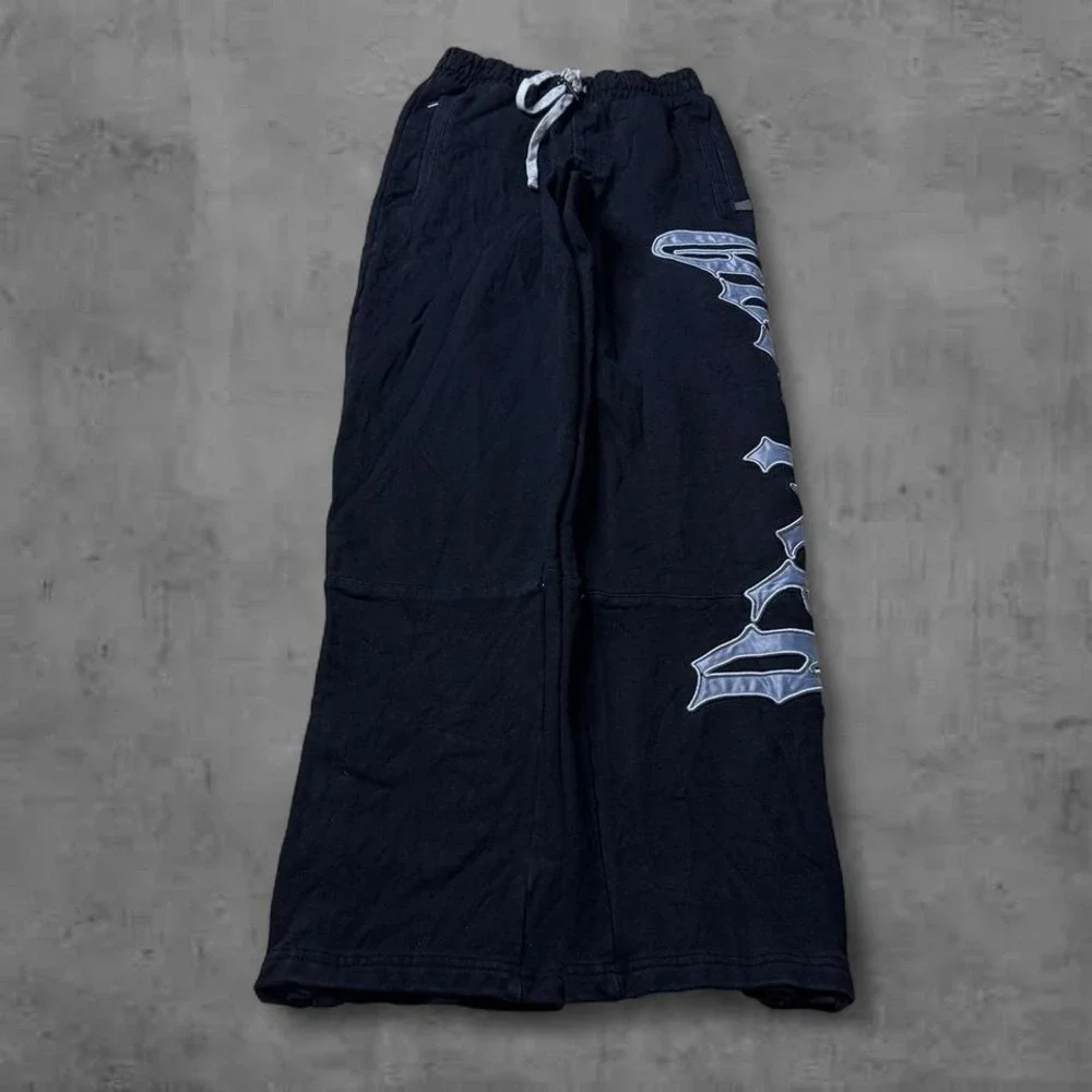 Y2K Vintage Baggy Godspeed Athleisure Black Gothic Logo Sweatpants